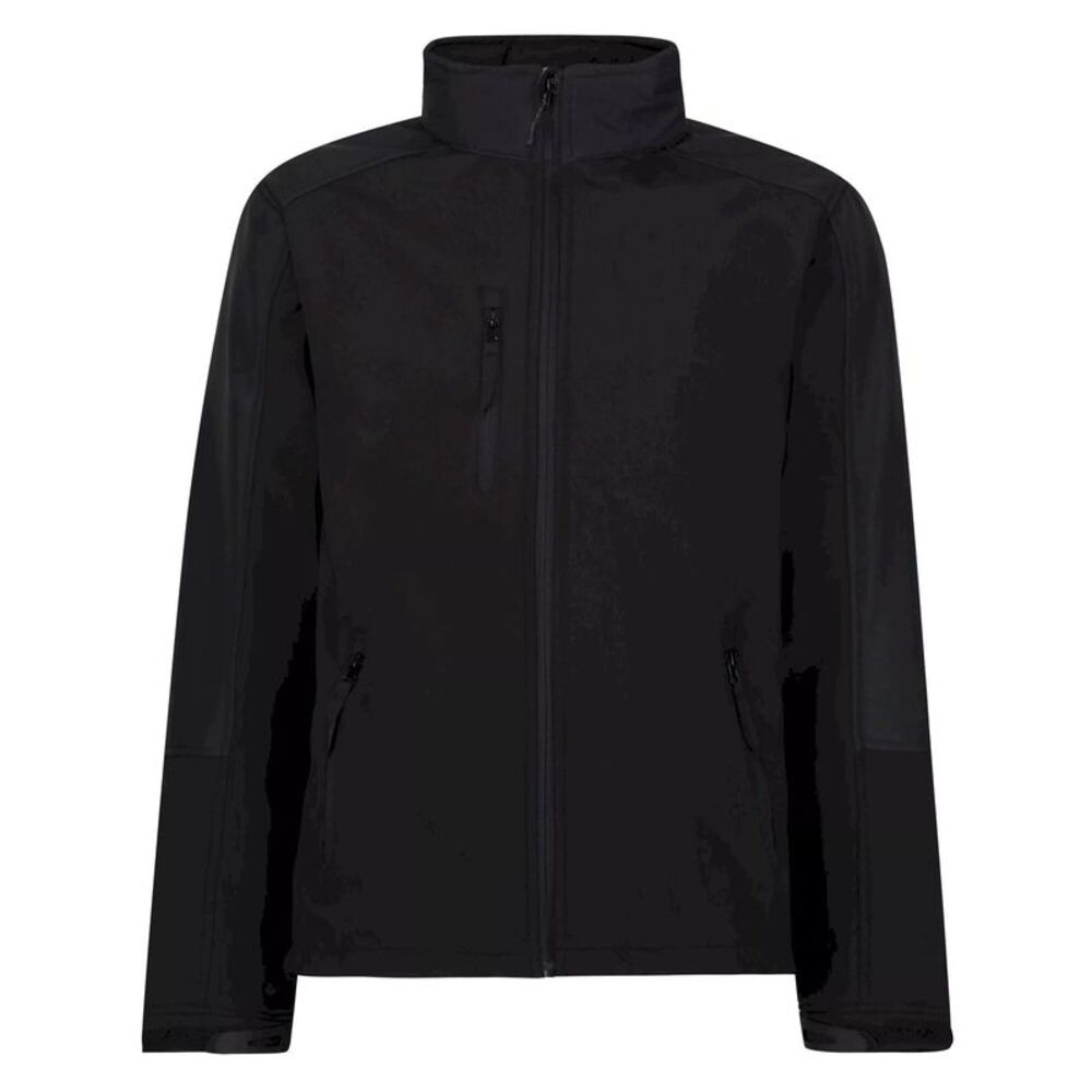 Regatta Reid Mens Softshell Wind Resistant Water Repellent Jacket / Black